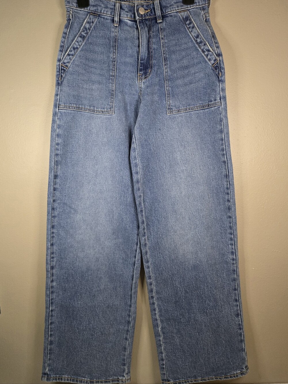 Time and Tru Women's Wide Leg Utility Trousers Medium Wash Size 2